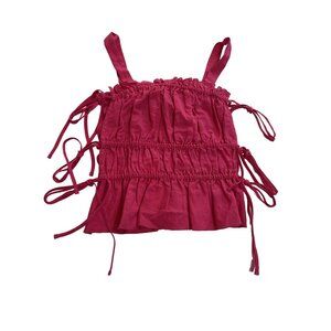 JAAF Tie-Detailed Top in Hot Pink